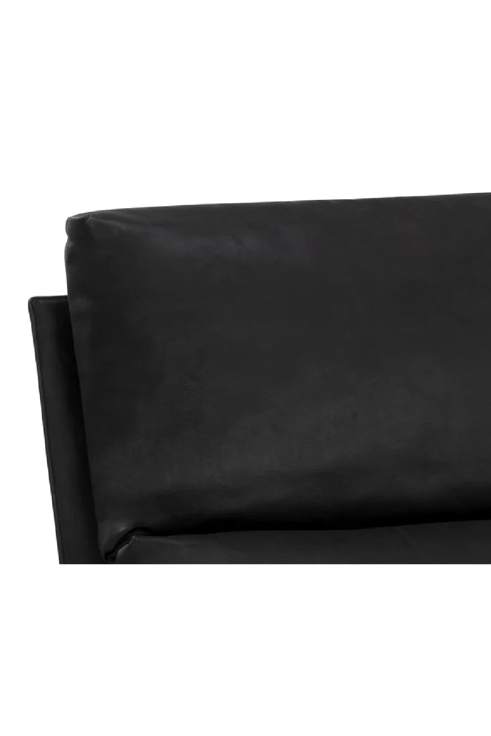 Luxury Scooped Leather Accent Chair European Style for Villa