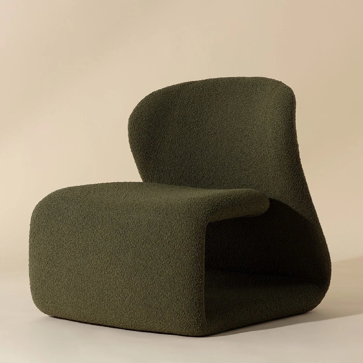 Luxury Sculpted Fabric Lounge Chair European Style for Villa