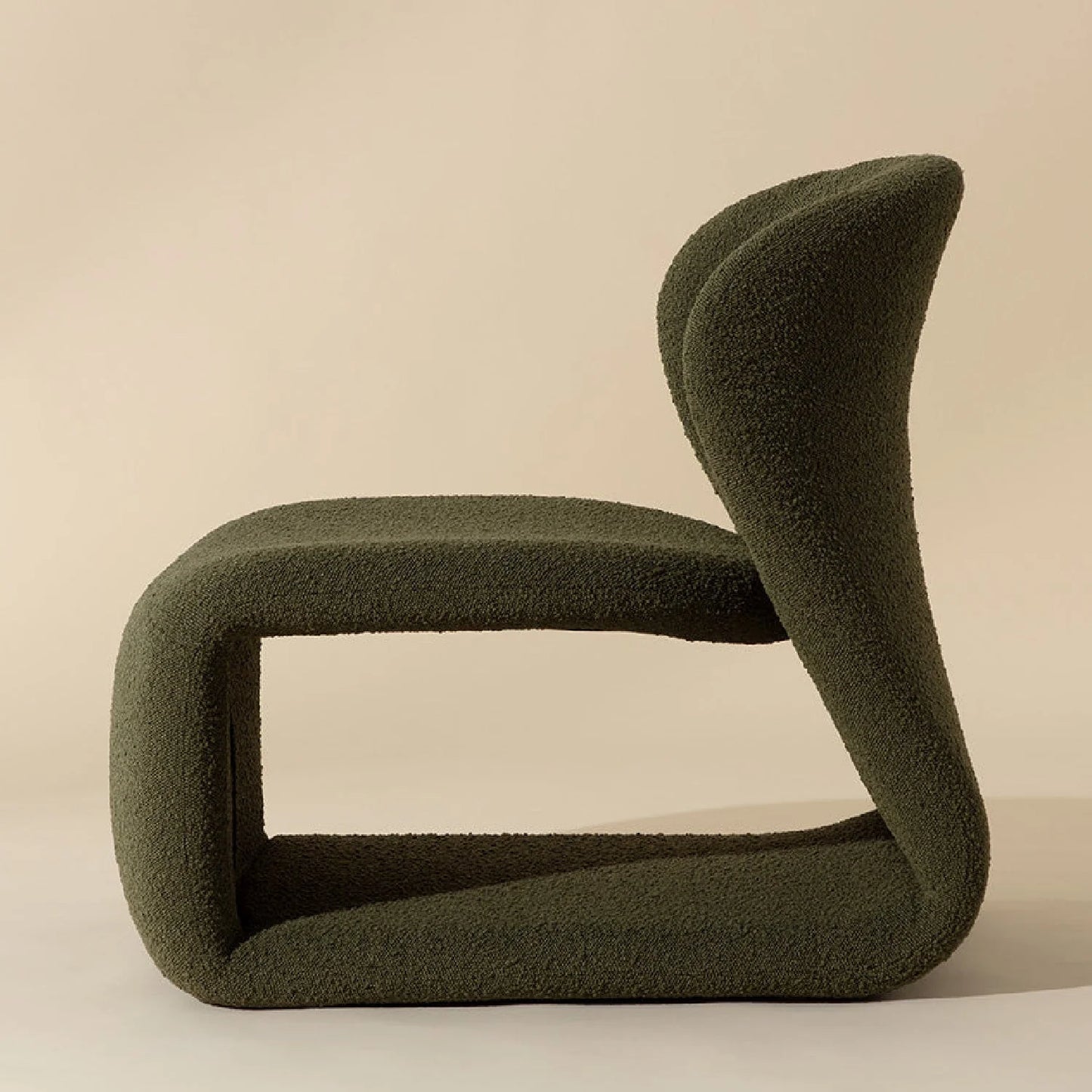 Luxury Sculpted Fabric Lounge Chair European Style for Villa