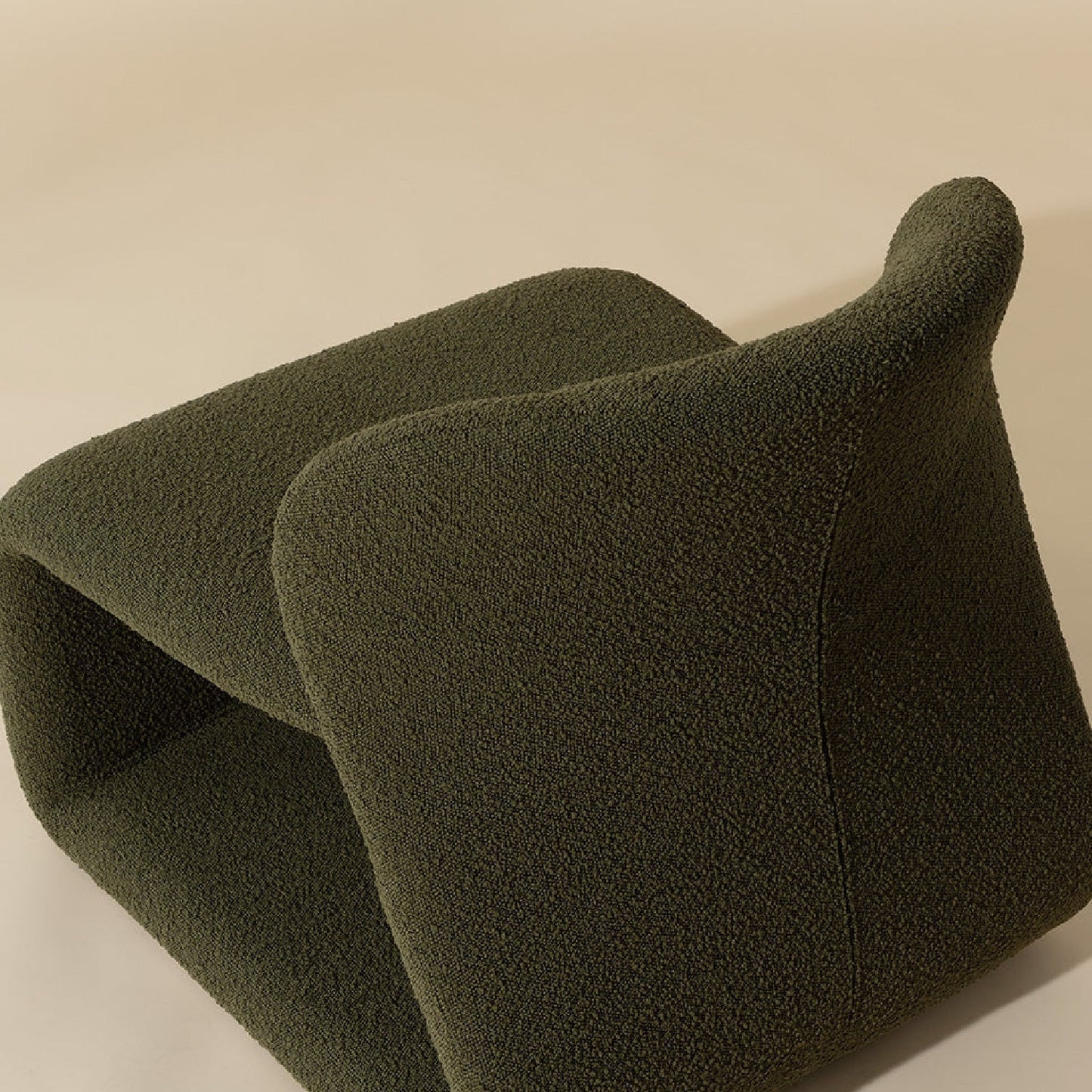 Luxury Sculpted Fabric Lounge Chair European Style for Villa