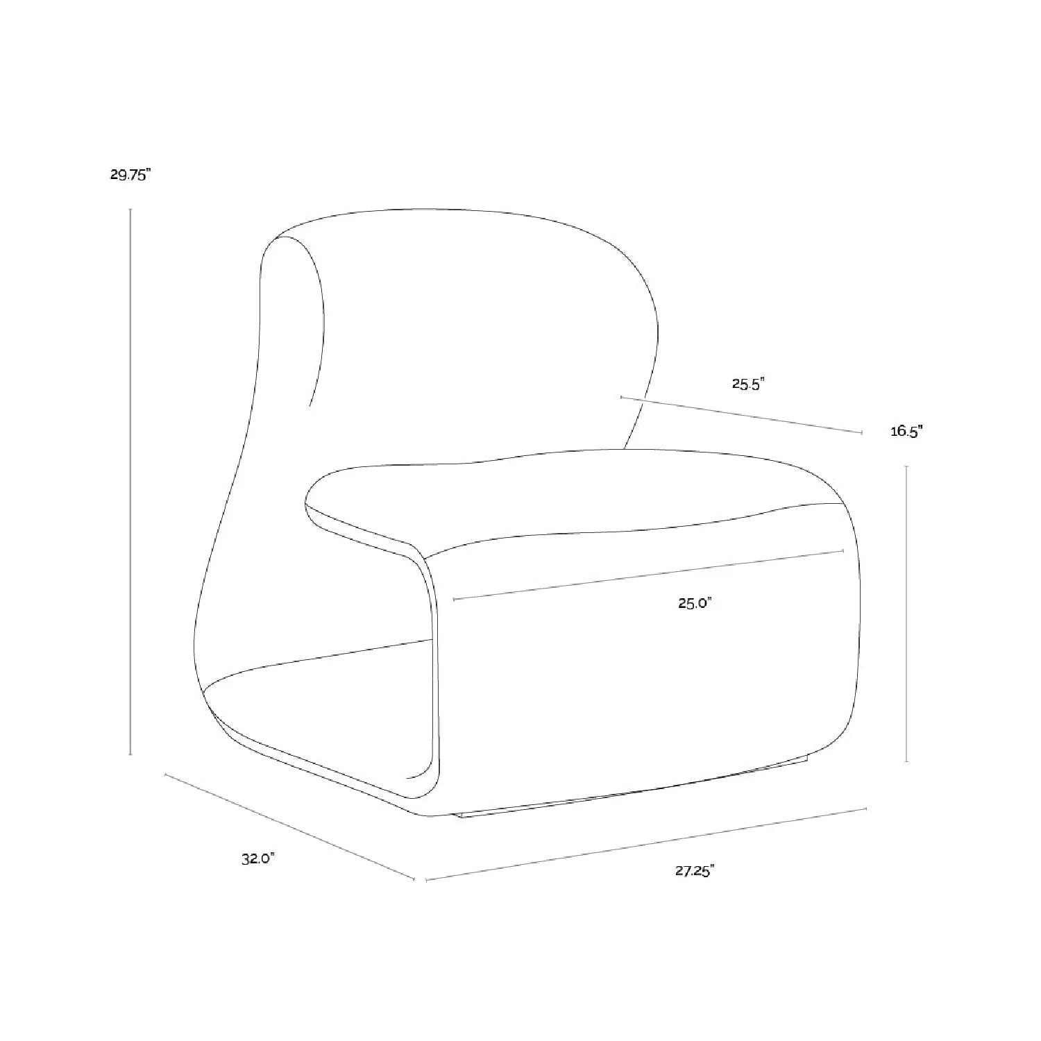 Luxury Sculpted Fabric Lounge Chair European Style for Villa