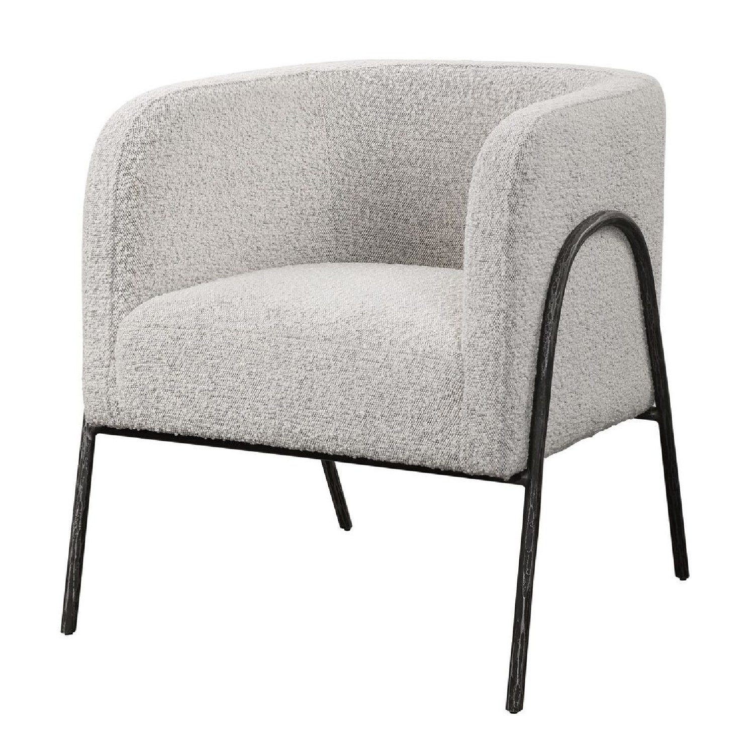 Luxury Sculptural Curved Scandinavian Accent Chair European Style for Villa