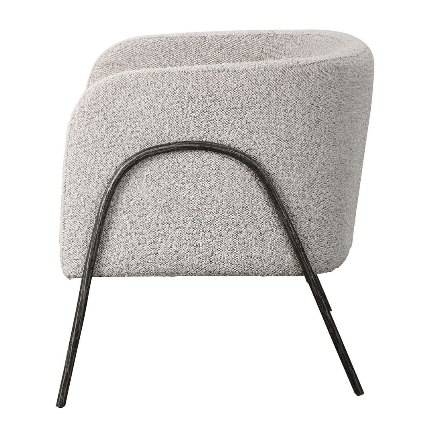 Luxury Sculptural Curved Scandinavian Accent Chair European Style for Villa
