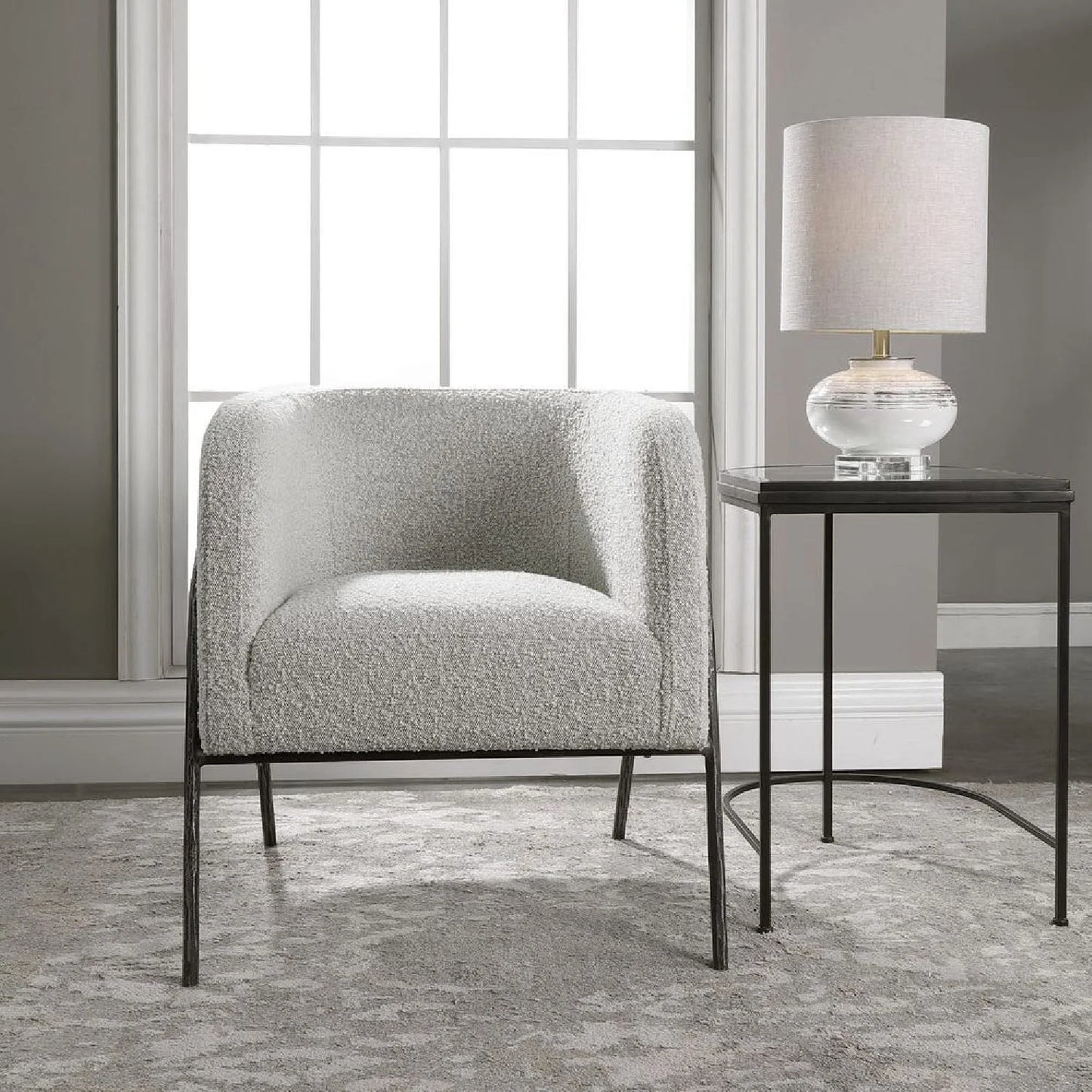 Luxury Sculptural Curved Scandinavian Accent Chair European Style for Villa