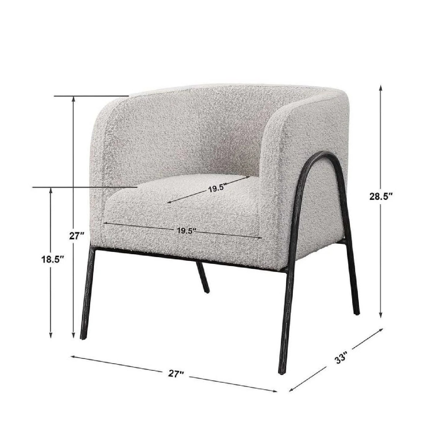 Luxury Sculptural Curved Scandinavian Accent Chair European Style for Villa