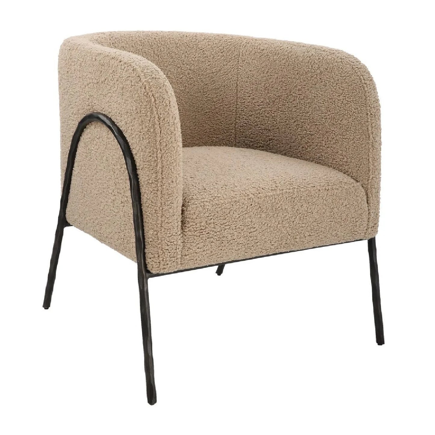 Luxury Sculptural Curved Scandinavian Accent Chair European Style for Villa