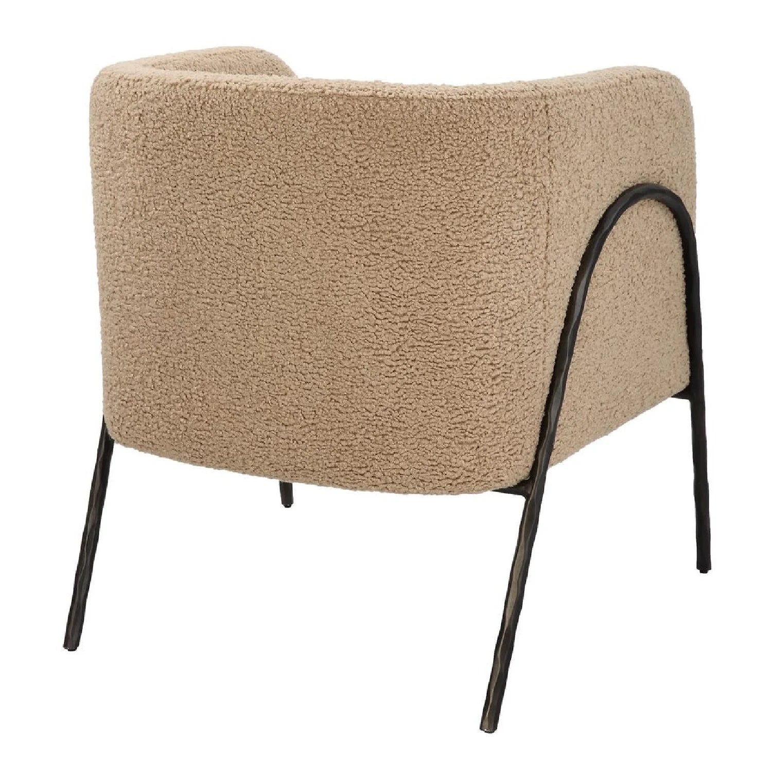 Luxury Sculptural Curved Scandinavian Accent Chair European Style for Villa