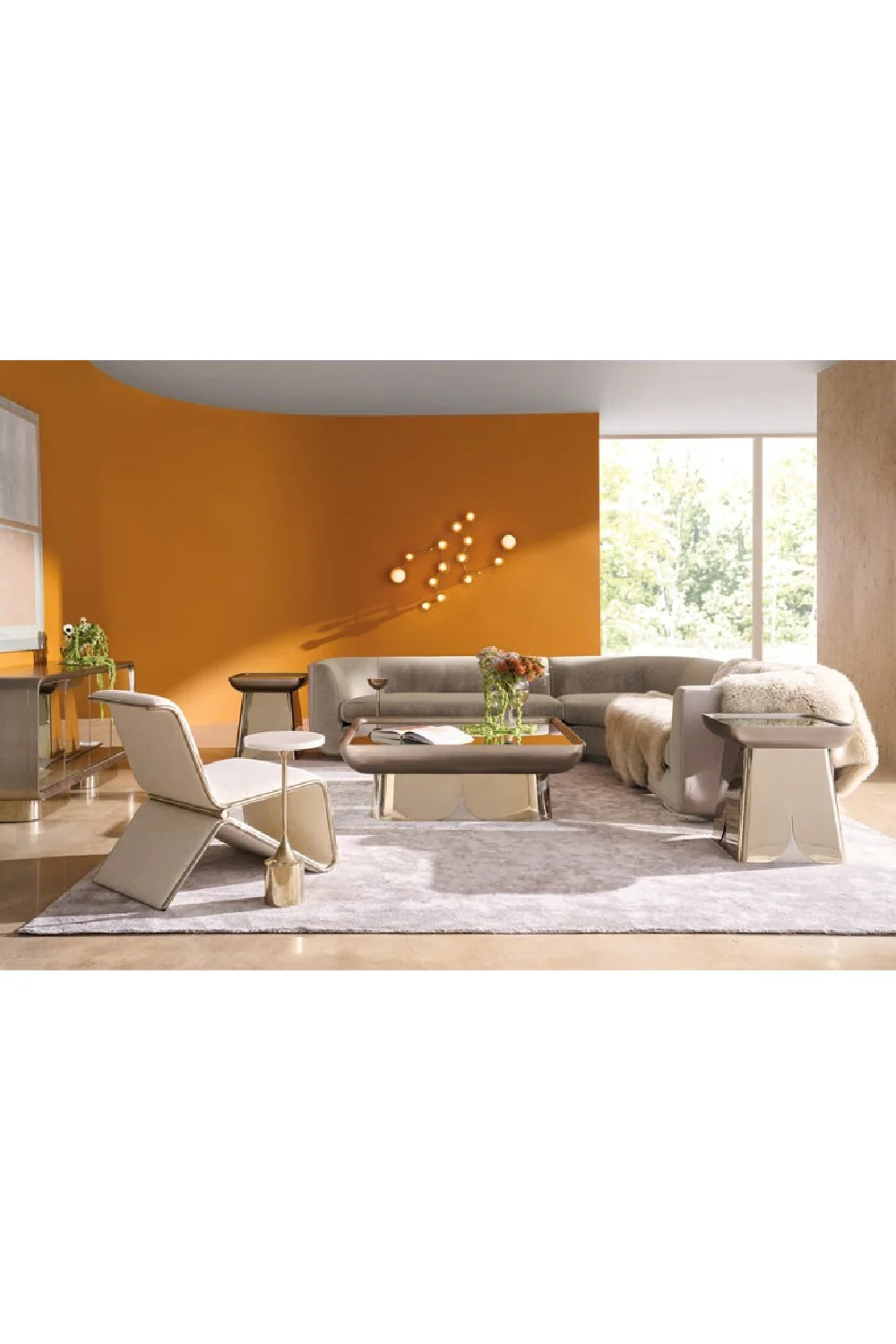 Luxury Sculptural Lounge Chair Modern Italian Style for Villa