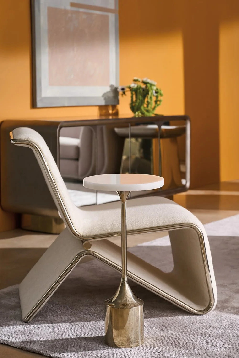 Luxury Sculptural Lounge Chair Modern Italian Style for Villa