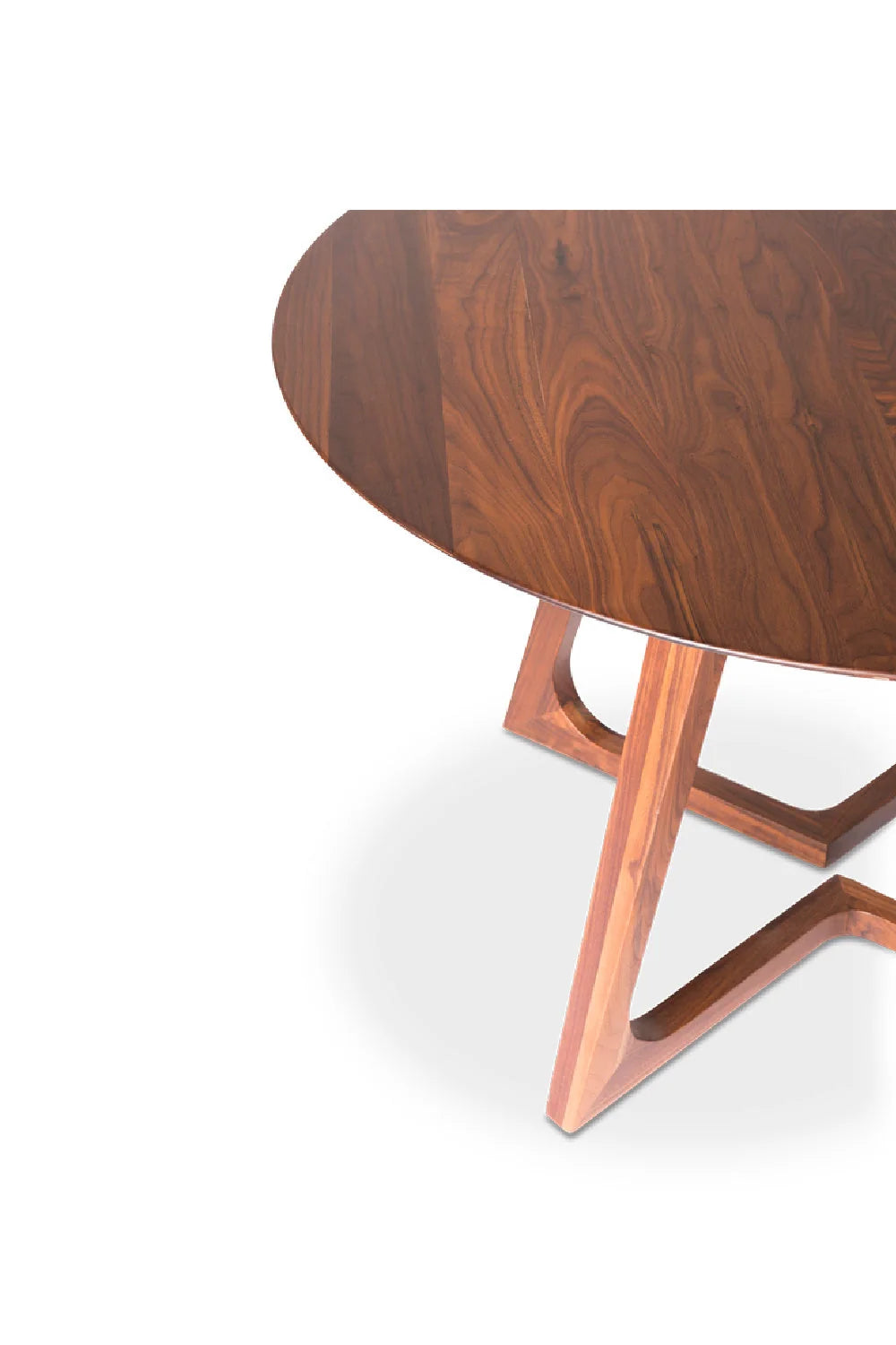 Luxury Sculptural Round Solid Wood Dining Table Modern Italian Style for Villa