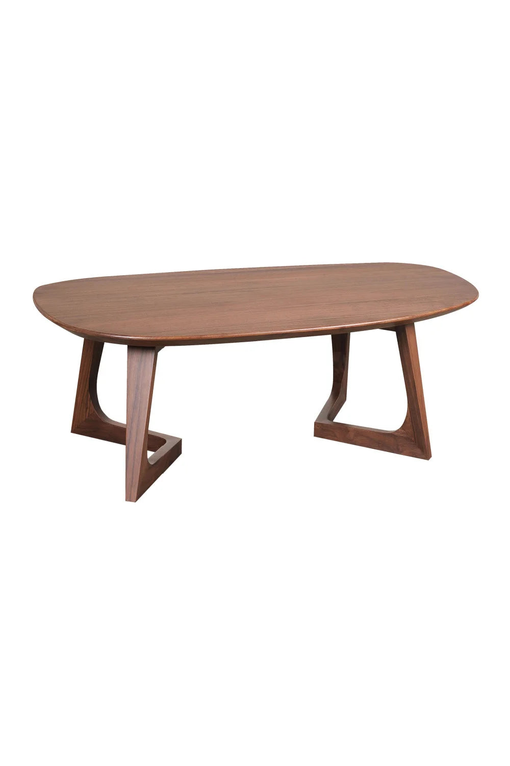 Luxury Sculptural Solid Walnut Coffee Table Modern Italian Style for Villa