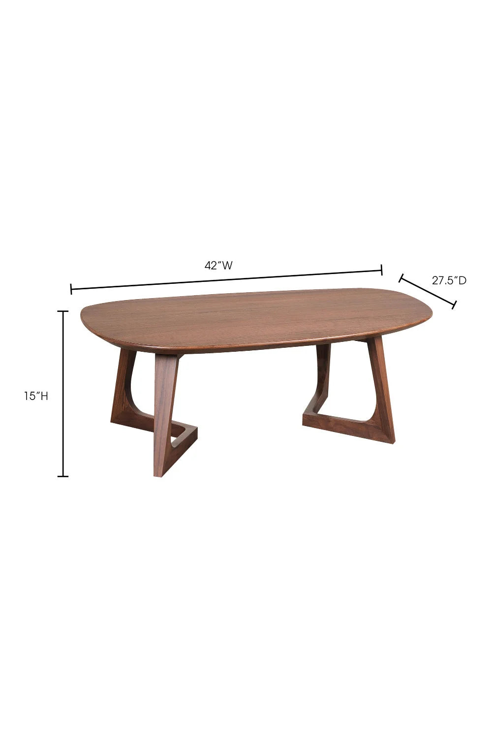 Luxury Sculptural Solid Walnut Coffee Table Modern Italian Style for Villa