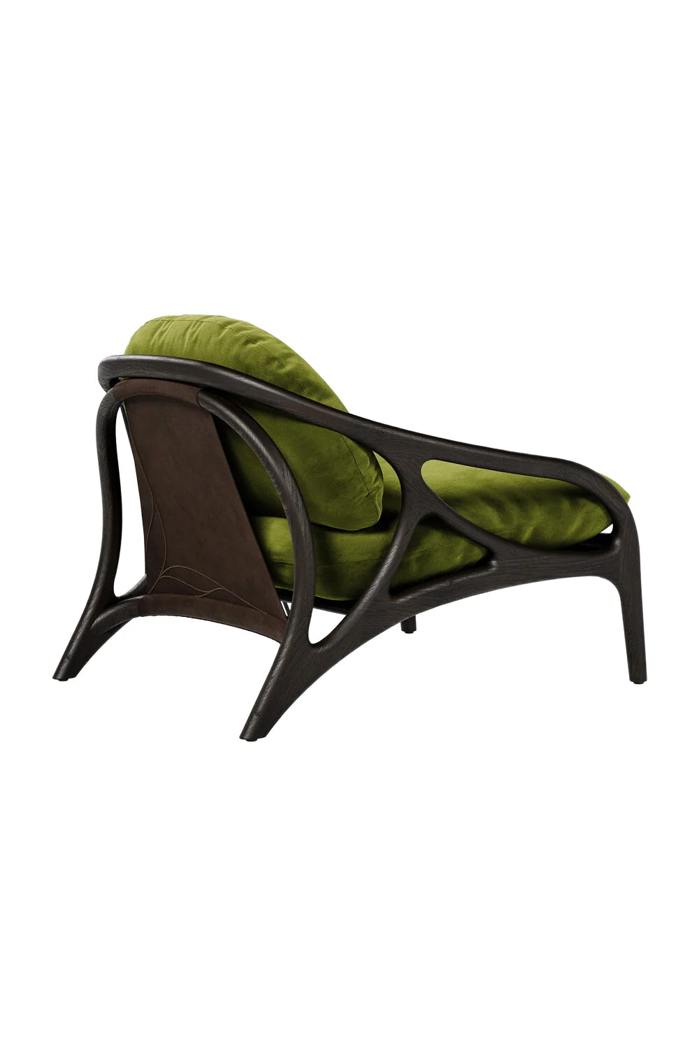 Luxury Sculptural Teak Lounge Accent Chair European Style for Villa