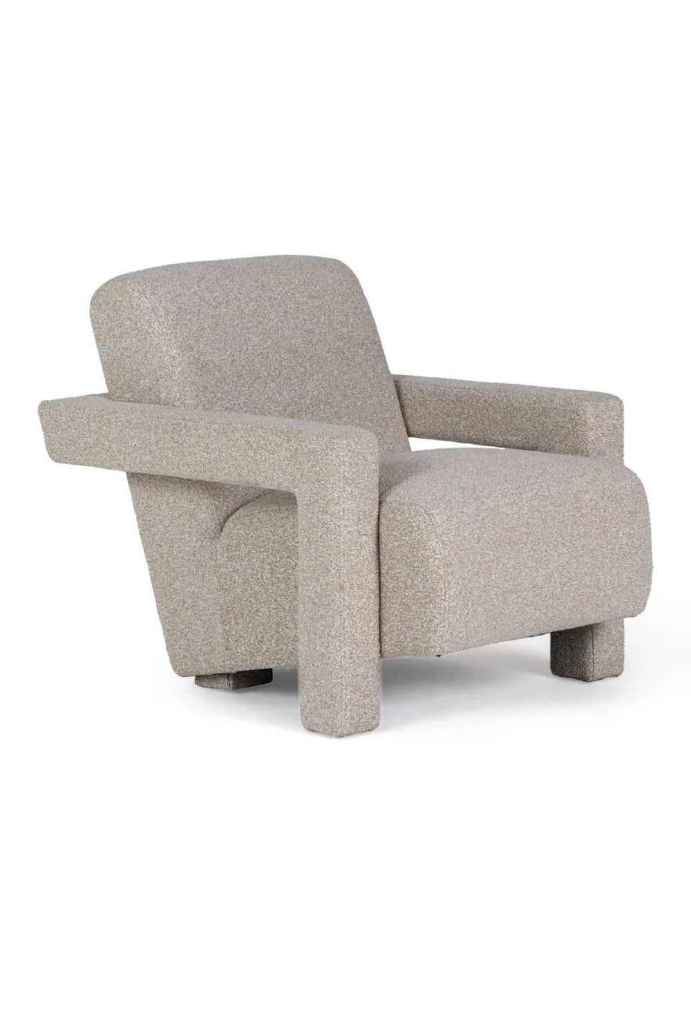 Luxury Sculptural Upholstered Accent Armchair Modern Italian Style for Villa