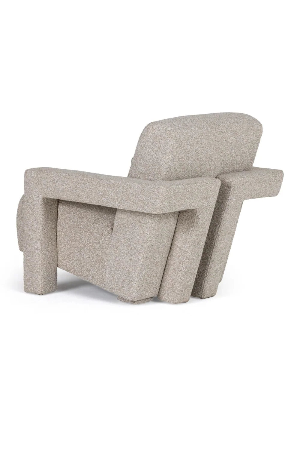 Luxury Sculptural Upholstered Accent Armchair Modern Italian Style for Villa