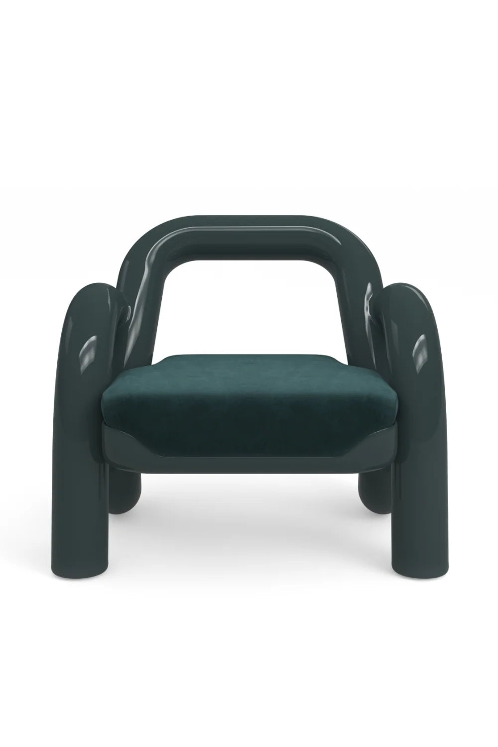 Luxury Sculptural Velvet Resin Accent Chair European Style for Villa