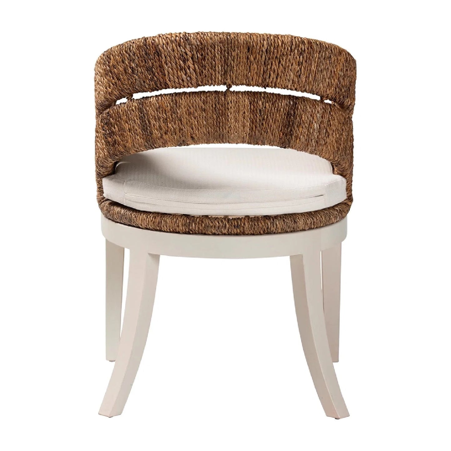Luxury Seagrass Padded Modern Dining Chair European Style for Villa