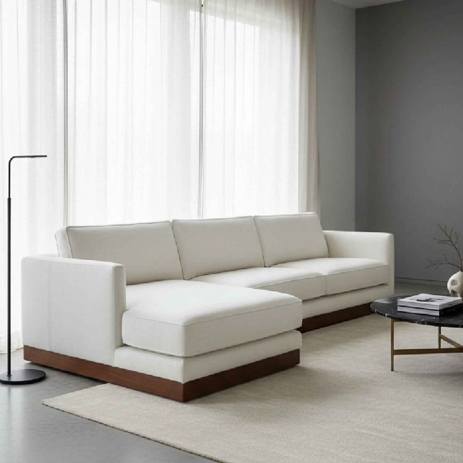 Luxury Sectional Fabric Sofa Modern Italian Style for Villa