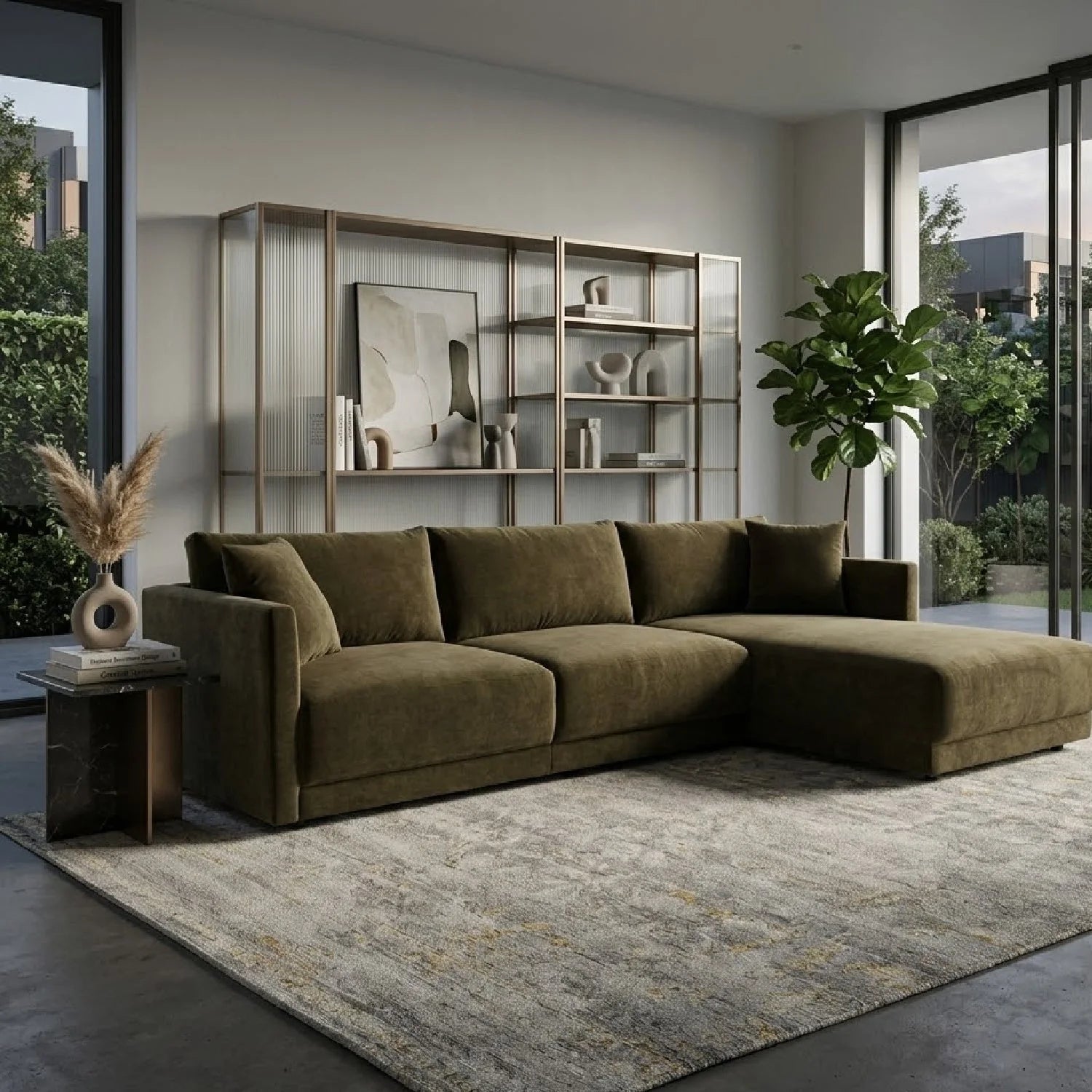Luxury Sectional Sofa Modern Italian Style for Villa