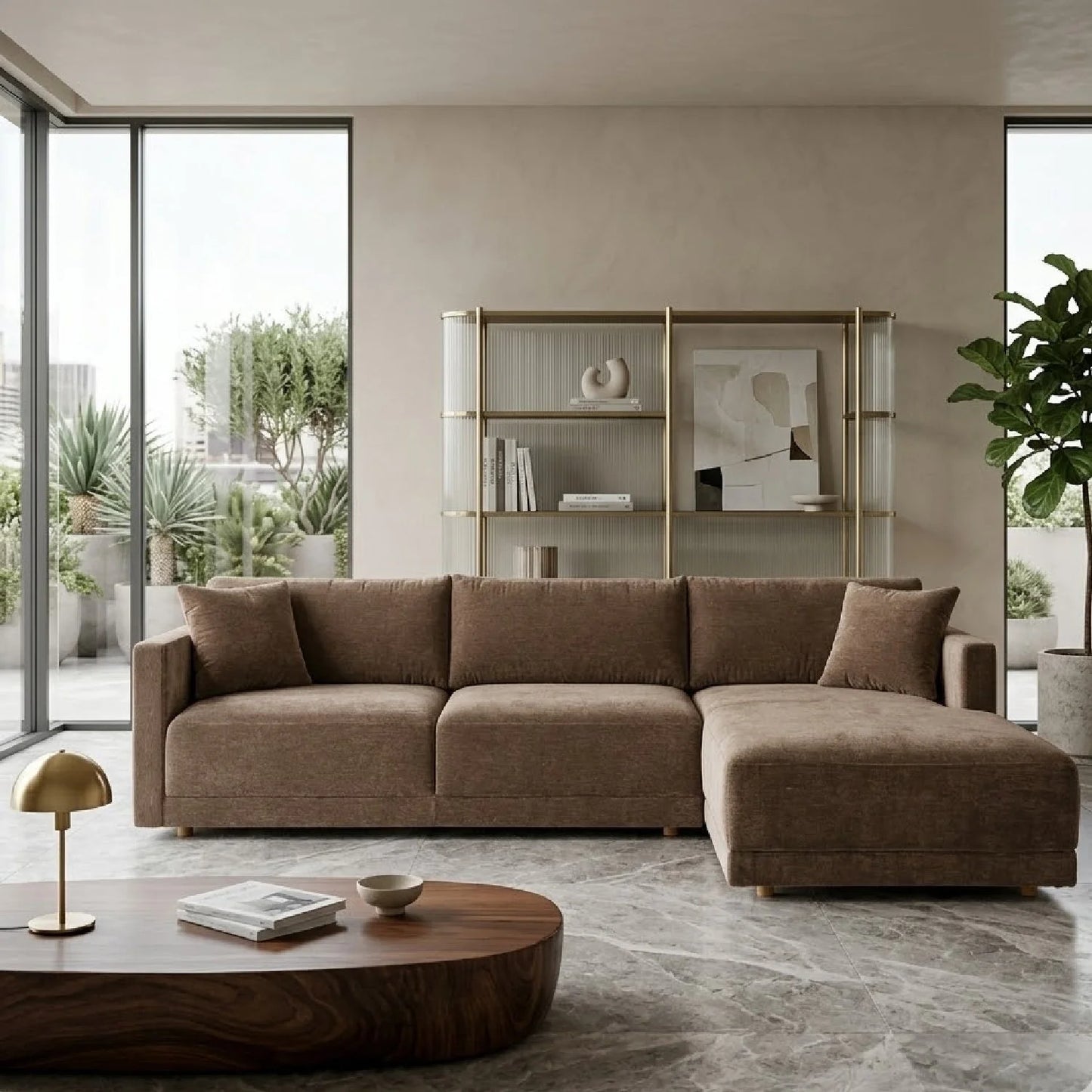 Luxury Sectional Sofa Modern Italian Style for Villa