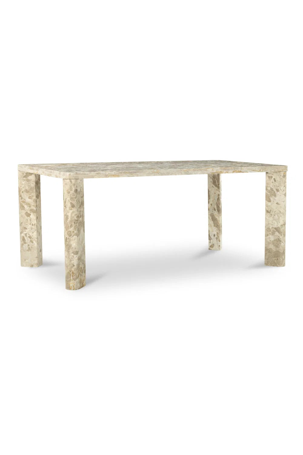 Luxury Segment Rectangular Marble Dining Table Modern Italian Style for Villa