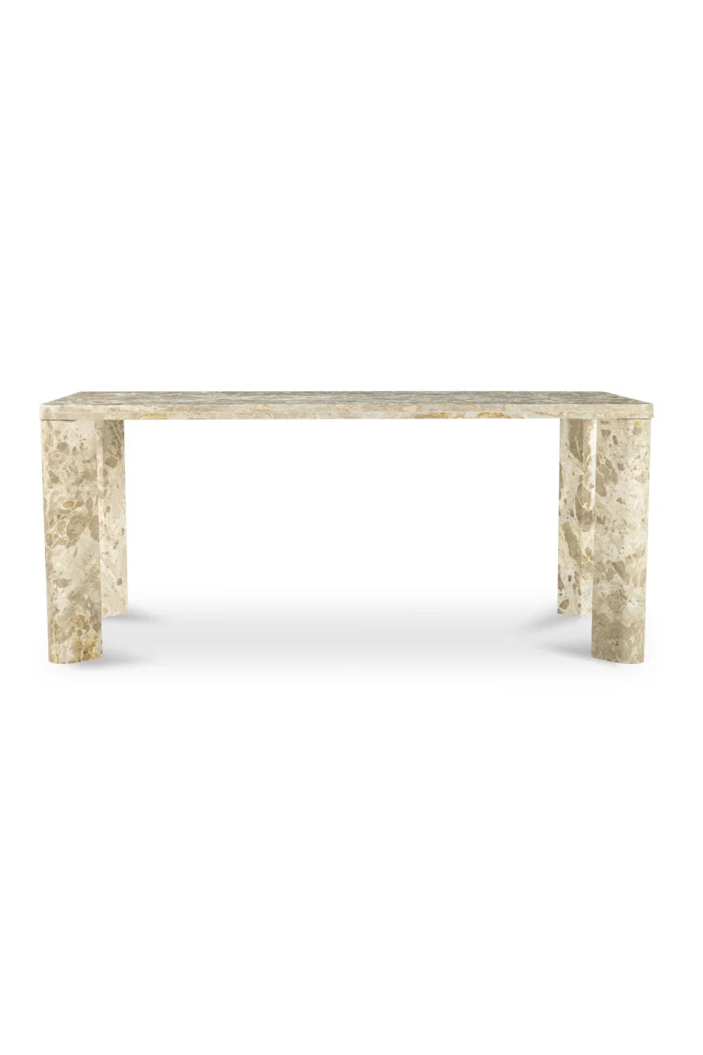 Luxury Segment Rectangular Marble Dining Table Modern Italian Style for Villa