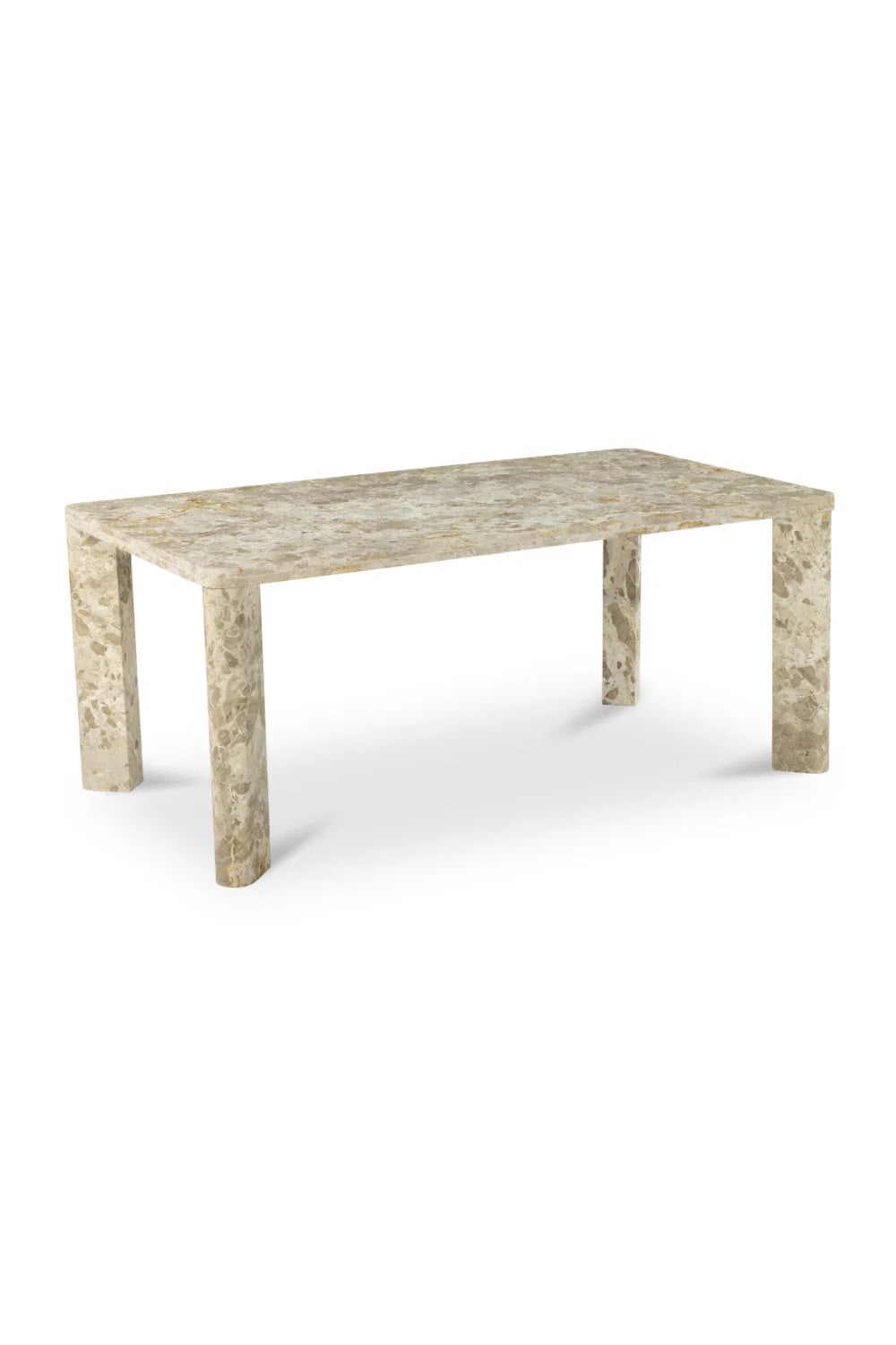Luxury Segment Rectangular Marble Dining Table Modern Italian Style for Villa
