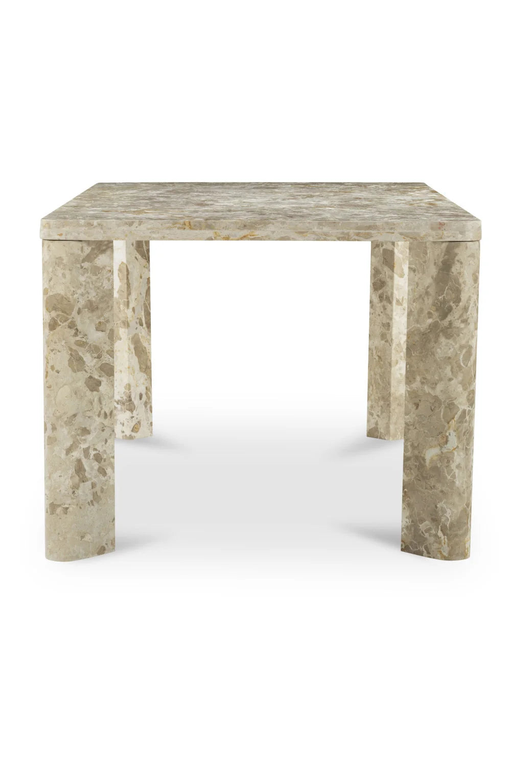 Luxury Segment Rectangular Marble Dining Table Modern Italian Style for Villa
