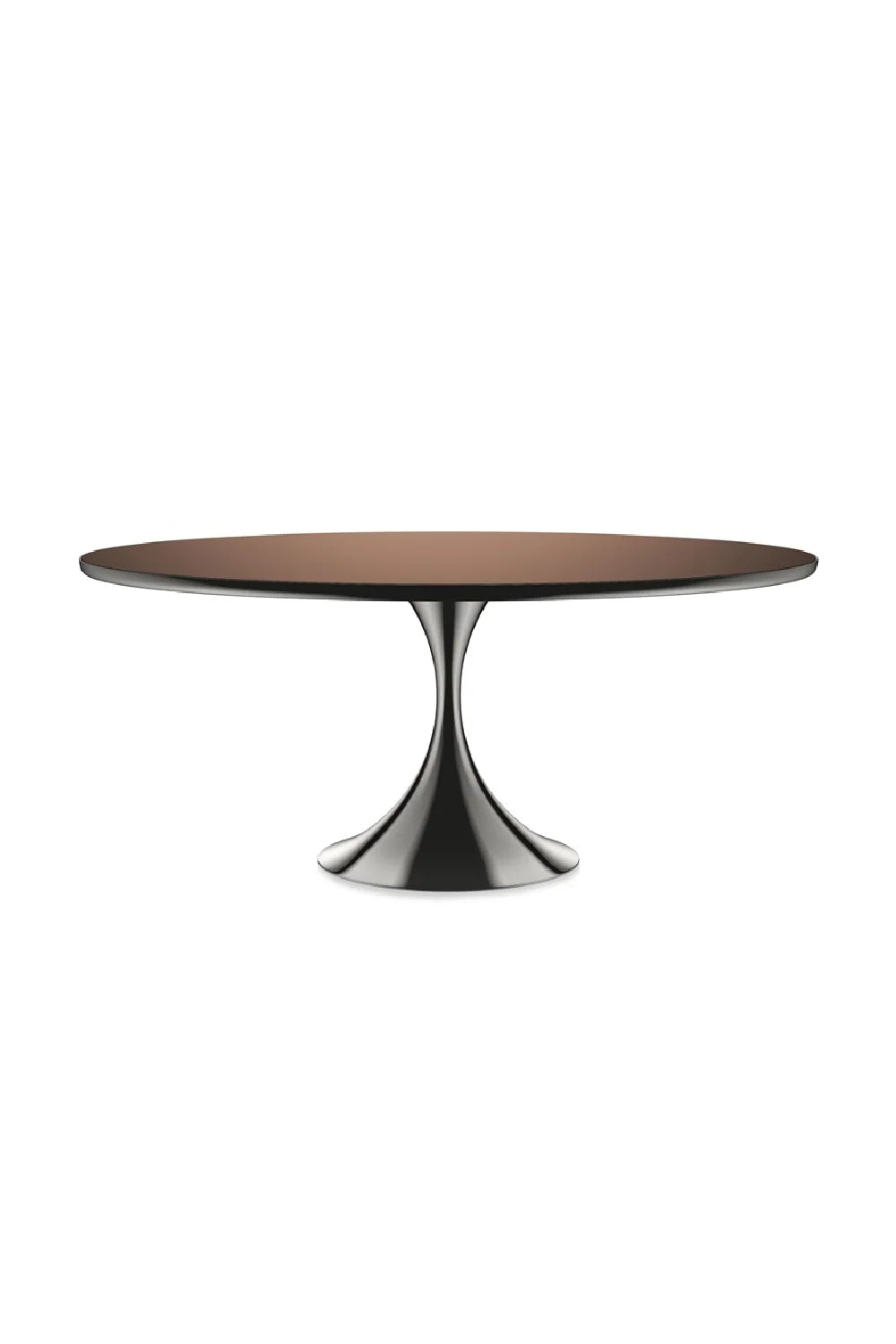 Luxury Semper Oval Bronze Dining Table Modern Italian Style for Villa