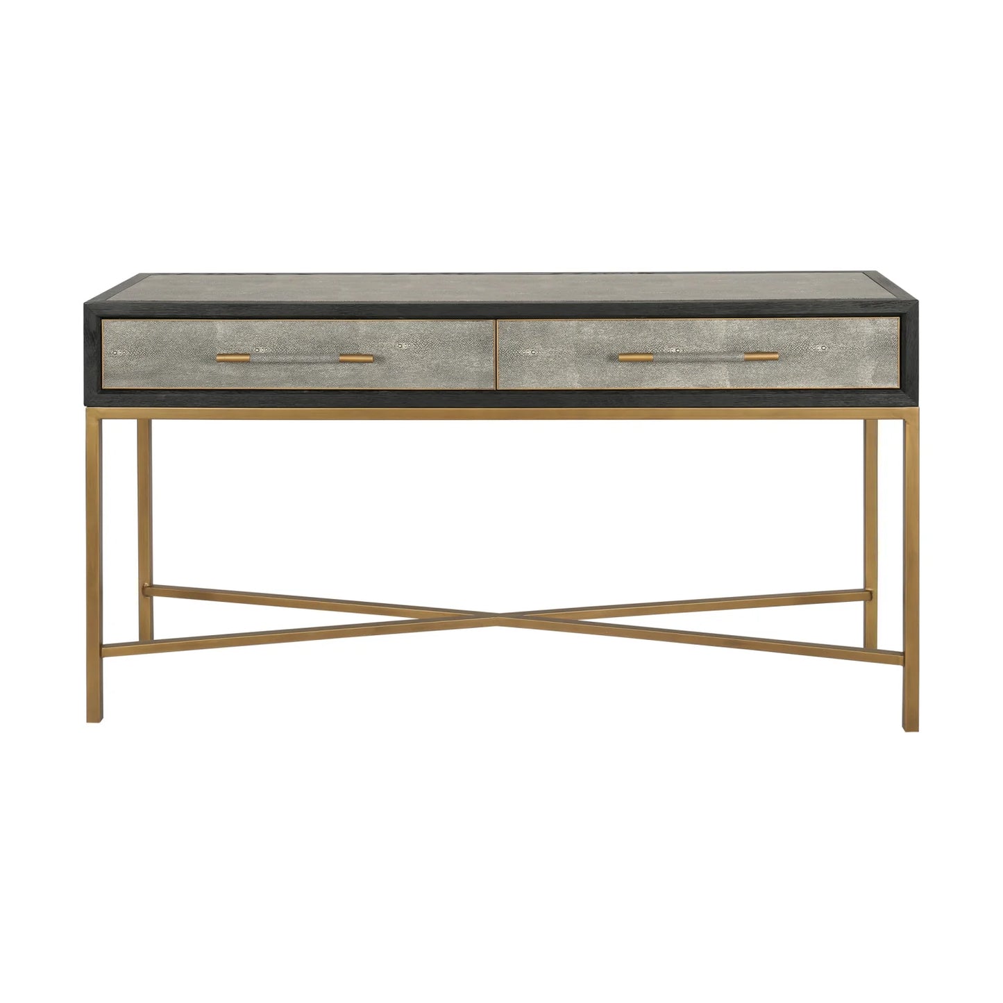 Luxury Shagreen Gray Oak Console Table Modern Italian Style for Villa
