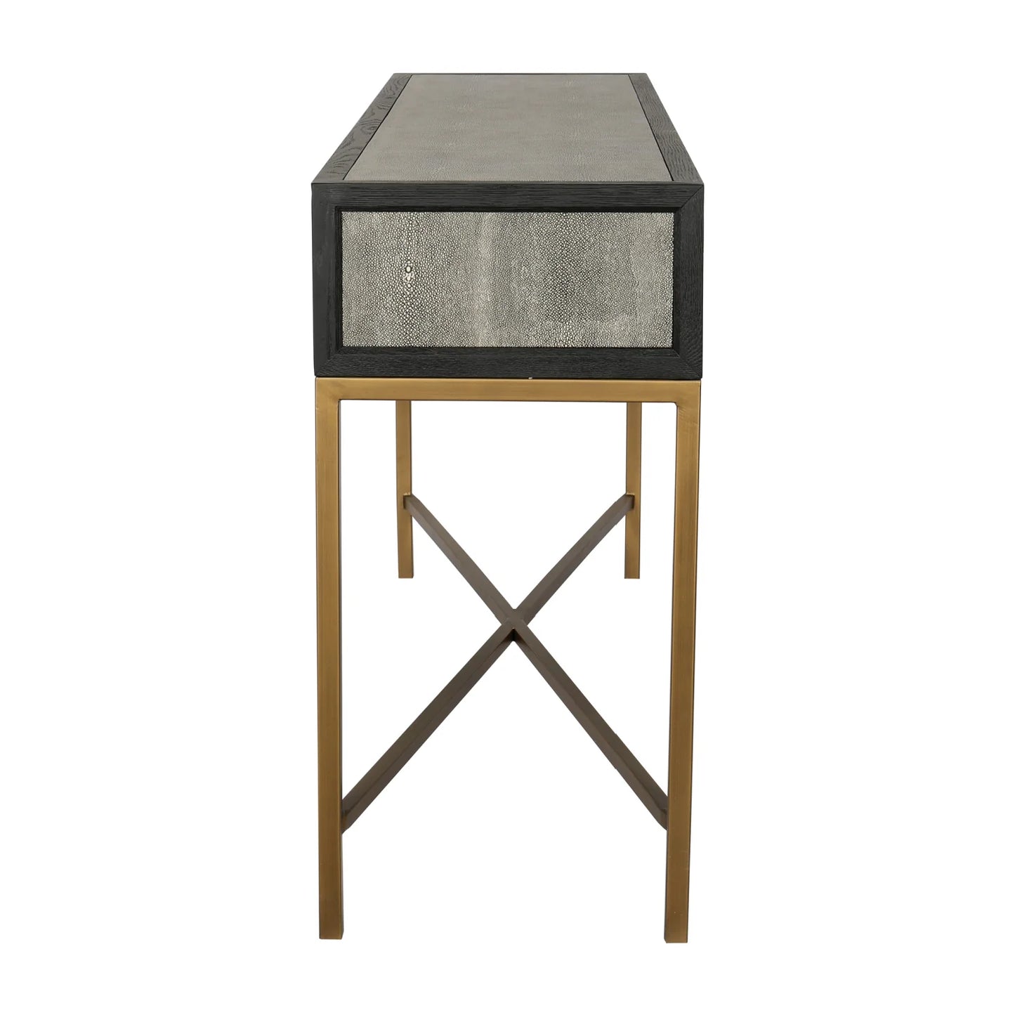 Luxury Shagreen Gray Oak Console Table Modern Italian Style for Villa