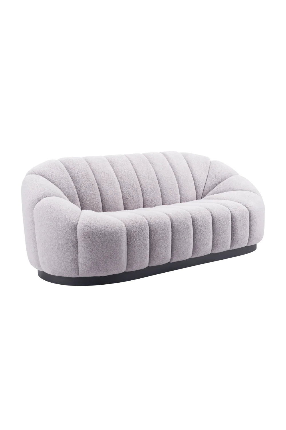 Luxury Shearling Channeled Sofa Modern Italian Style for Villa