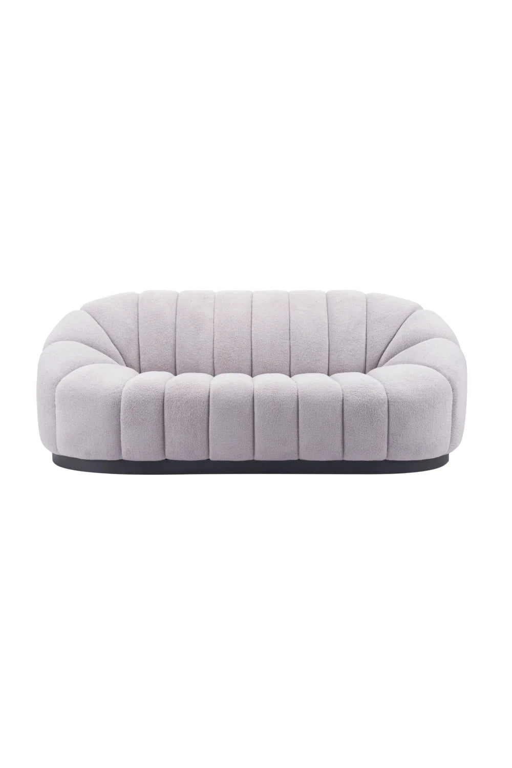Luxury Shearling Channeled Sofa Modern Italian Style for Villa