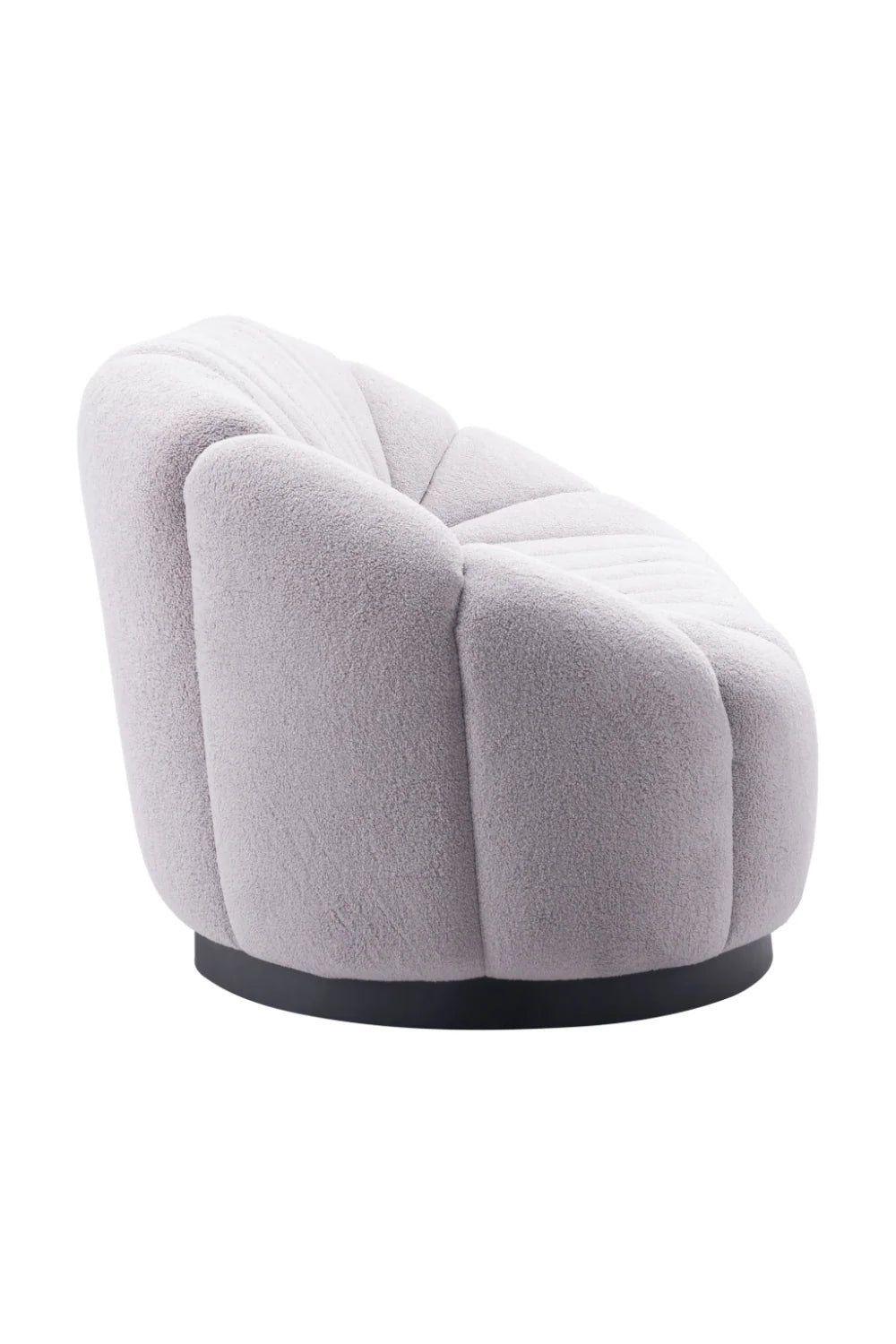Luxury Shearling Channeled Sofa Modern Italian Style for Villa