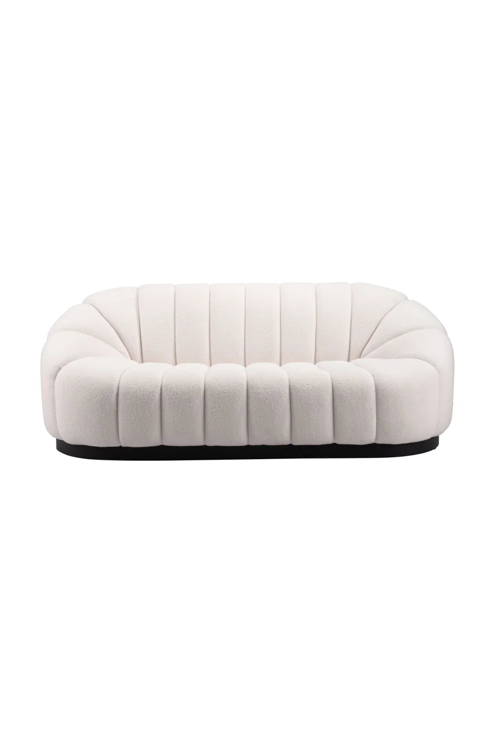 Luxury Shearling Channeled Sofa Modern Italian Style for Villa