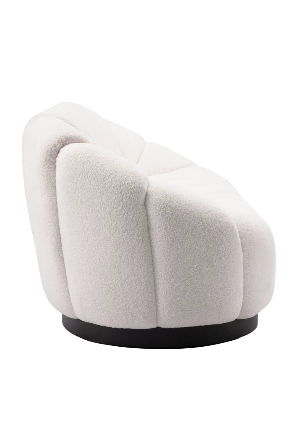 Luxury Shearling Channeled Sofa Modern Italian Style for Villa