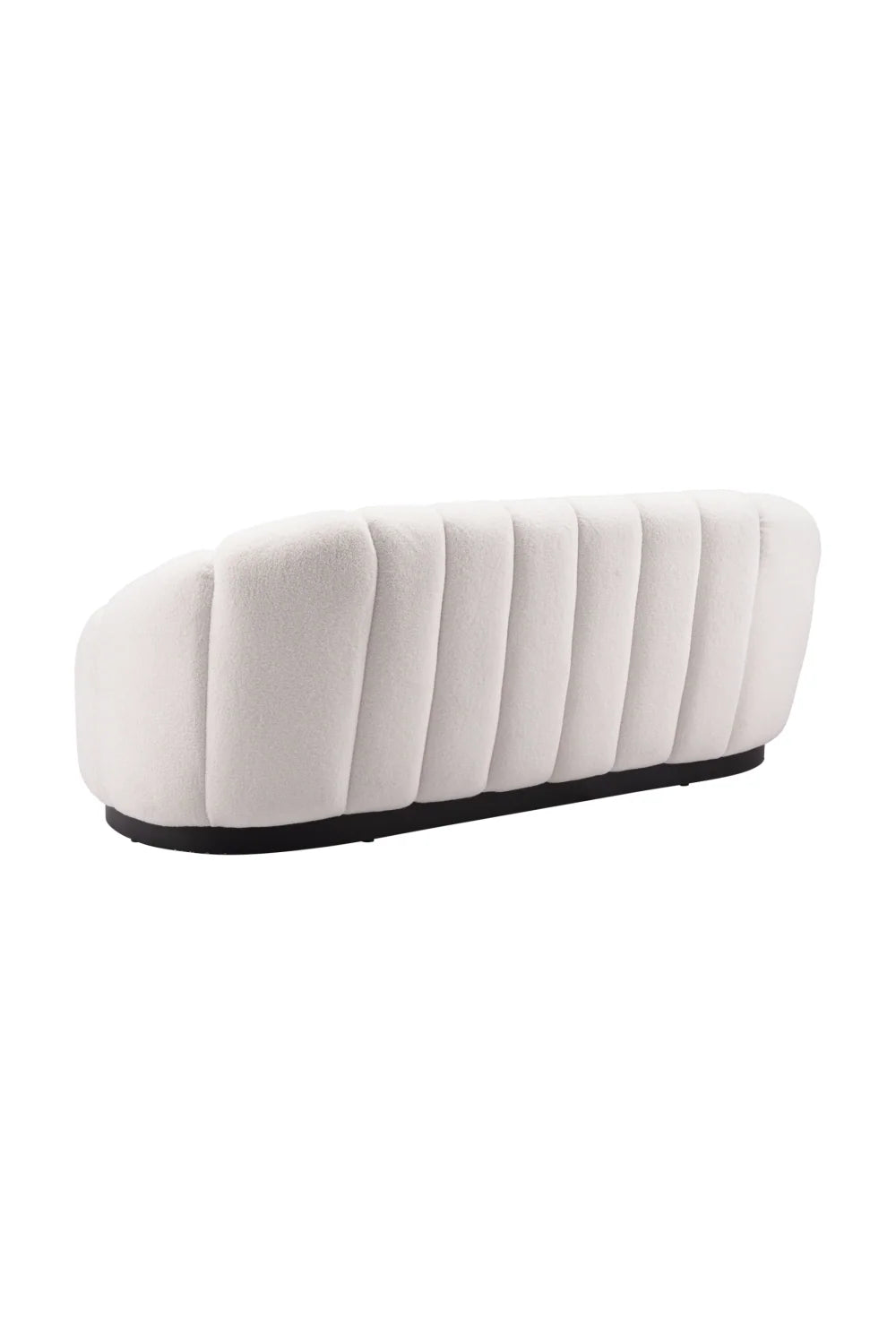 Luxury Shearling Channeled Sofa Modern Italian Style for Villa