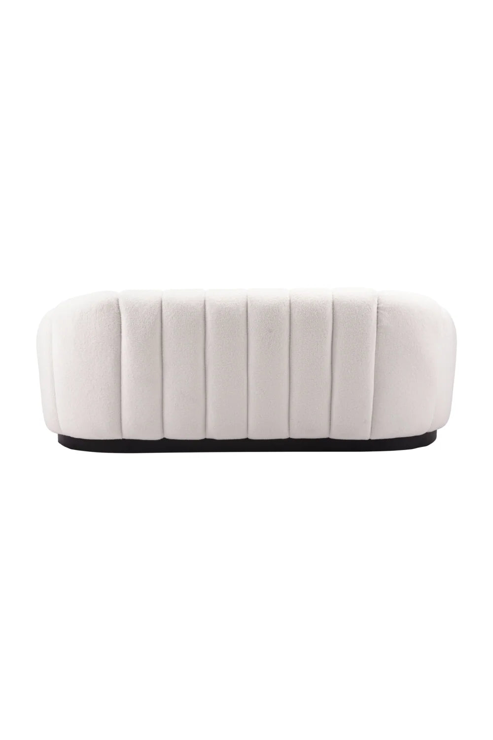 Luxury Shearling Channeled Sofa Modern Italian Style for Villa
