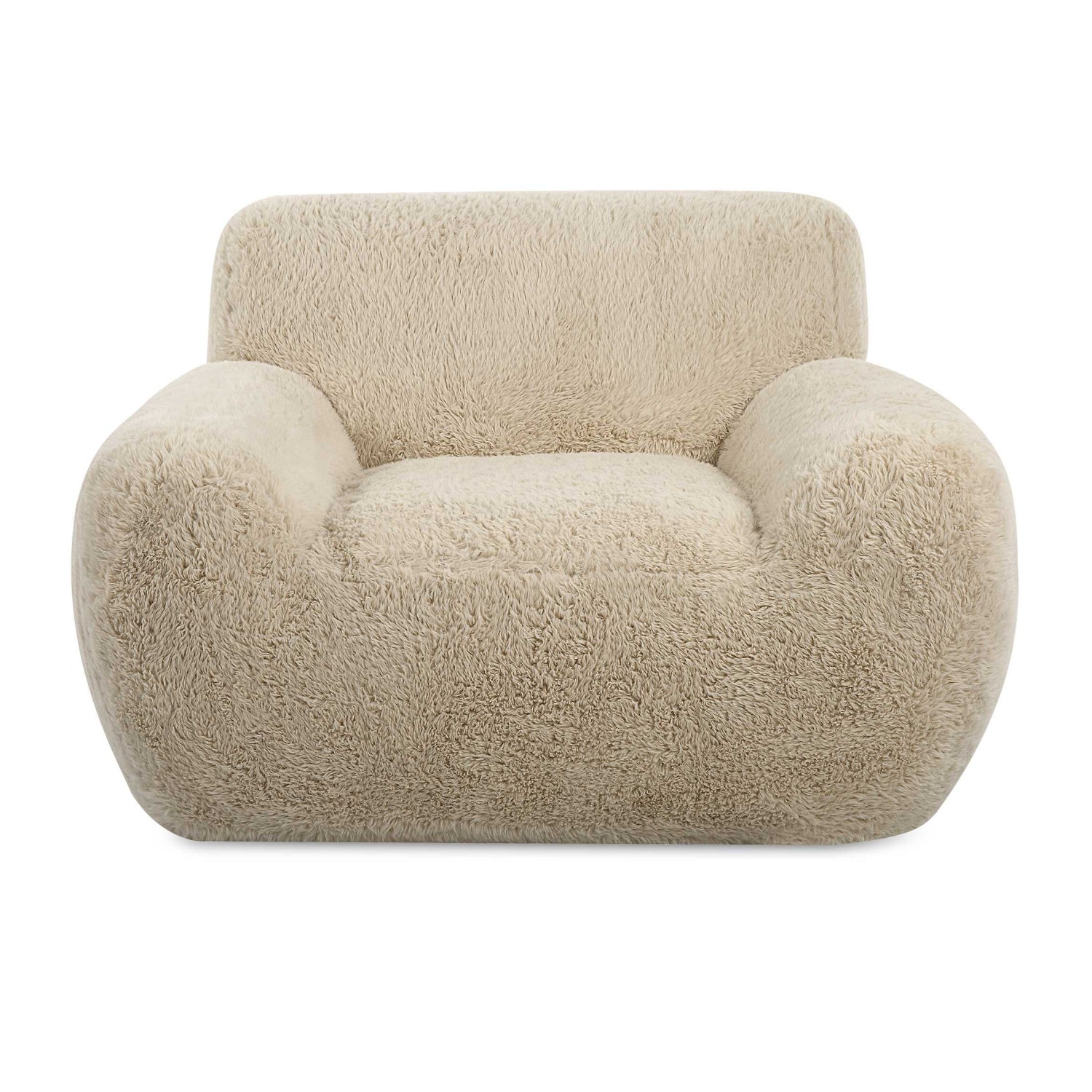 Luxury Sheepskin Accent Chair European Style for Villa