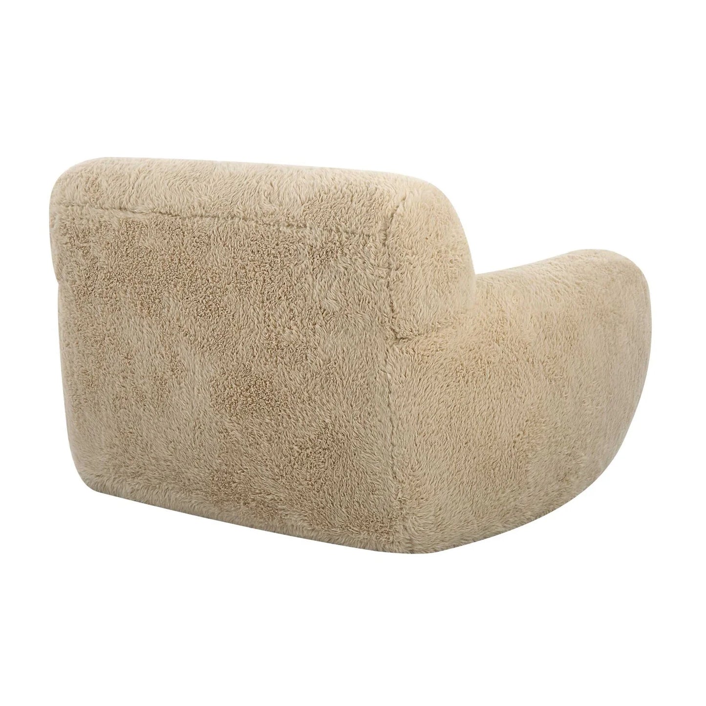 Luxury Sheepskin Accent Chair European Style for Villa