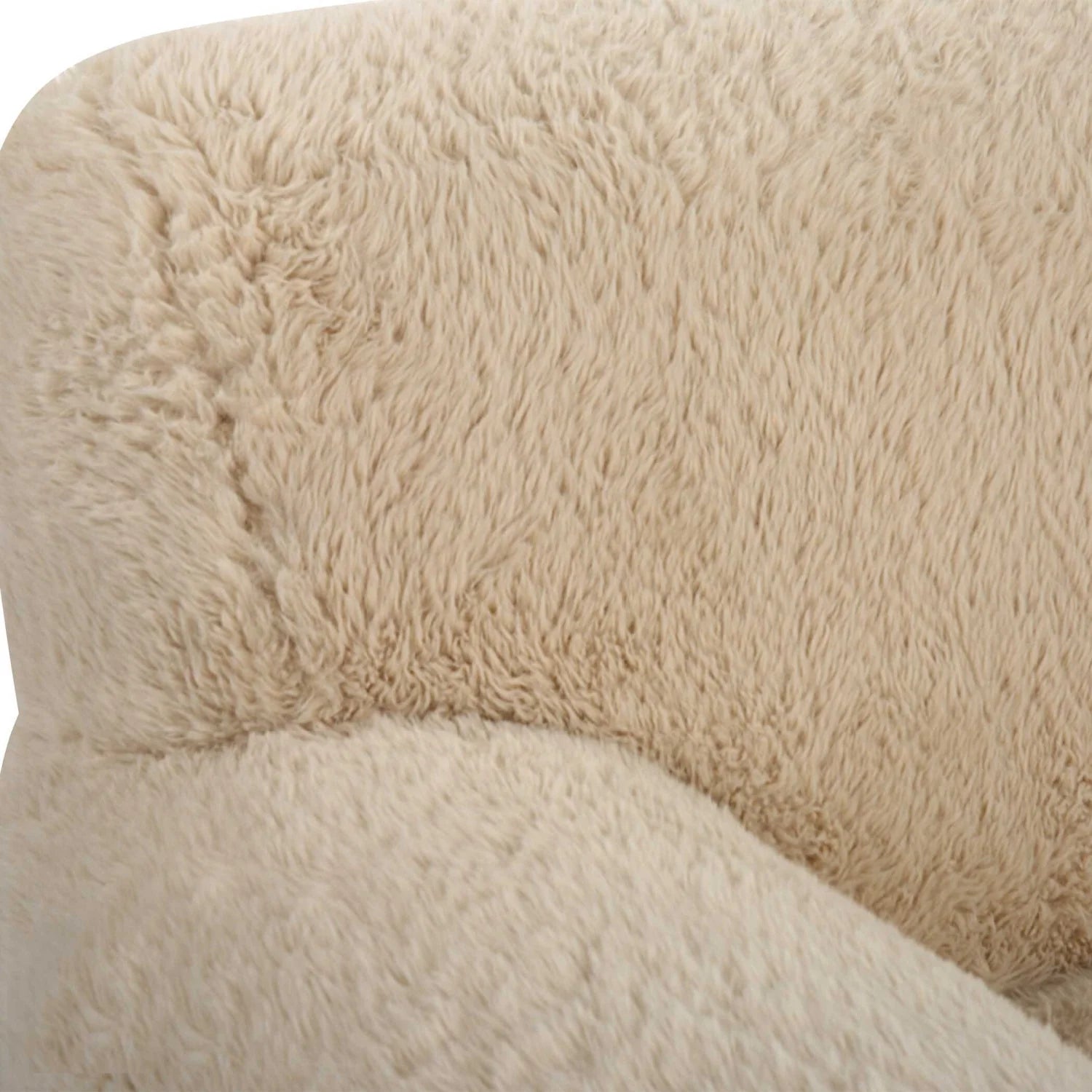 Luxury Sheepskin Accent Chair European Style for Villa