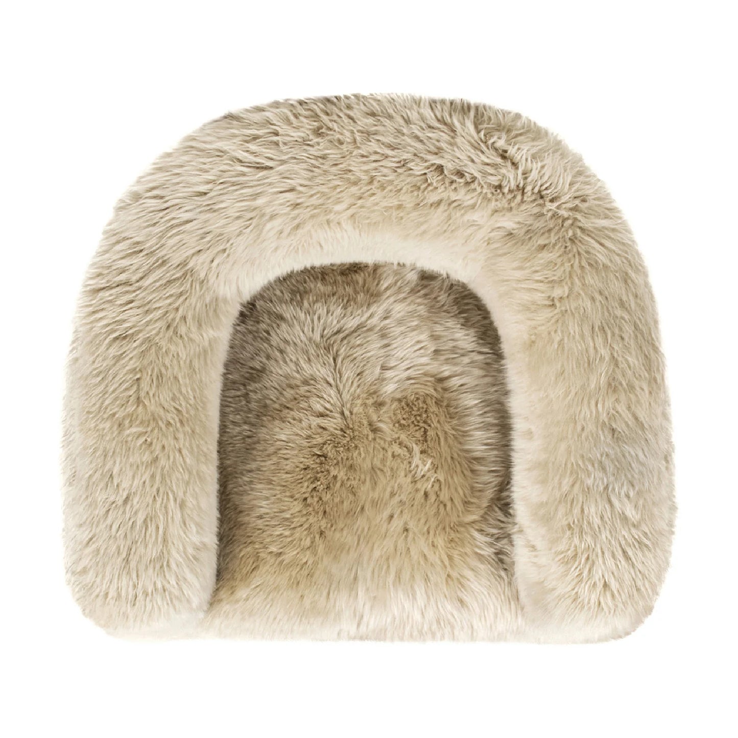 Luxury Sheepskin Barrel Lounge Chair European Style for Villa
