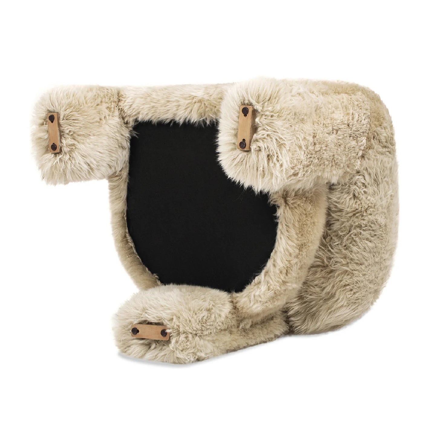 Luxury Sheepskin Barrel Lounge Chair European Style for Villa
