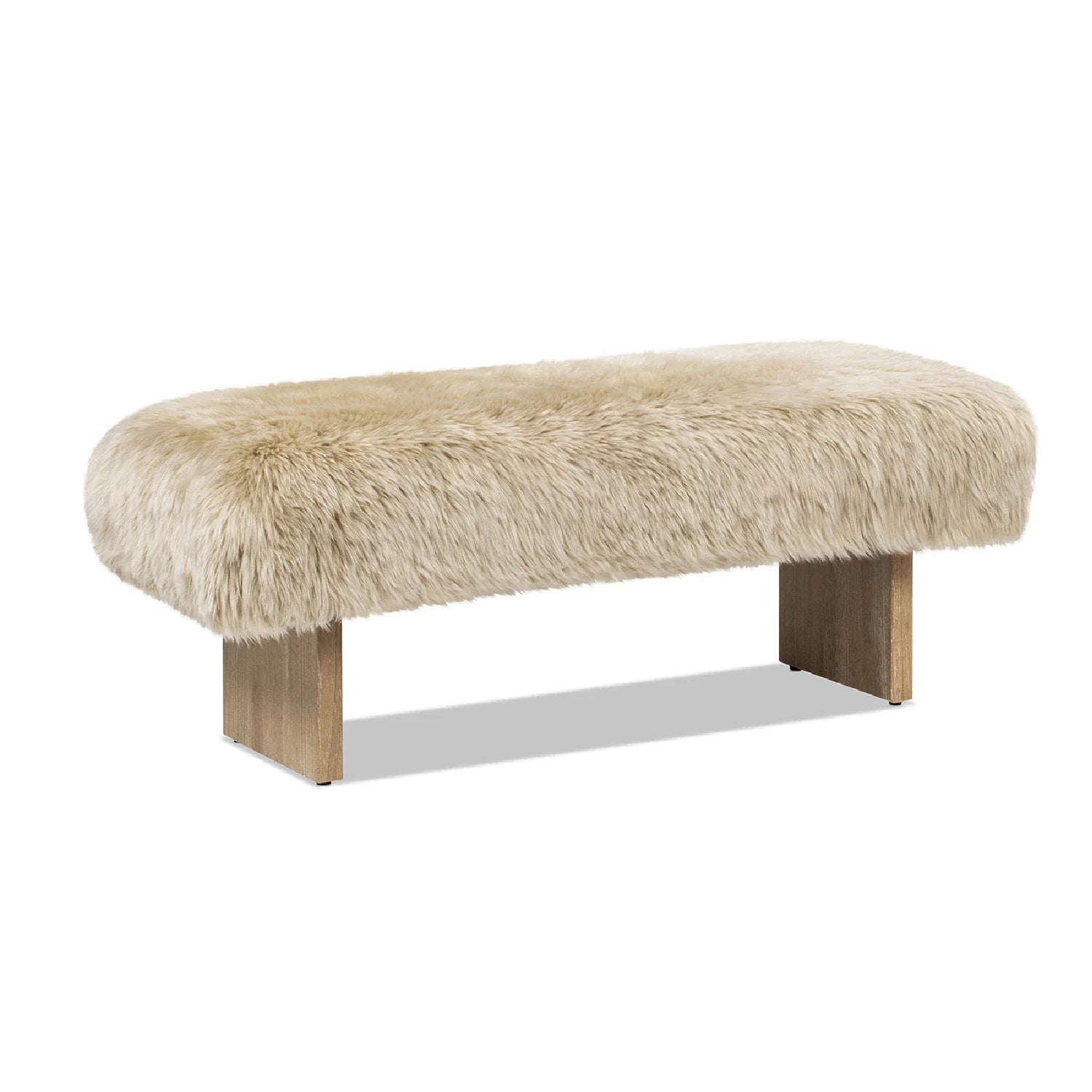 Luxury Sheepskin Bench European Style for Villa
