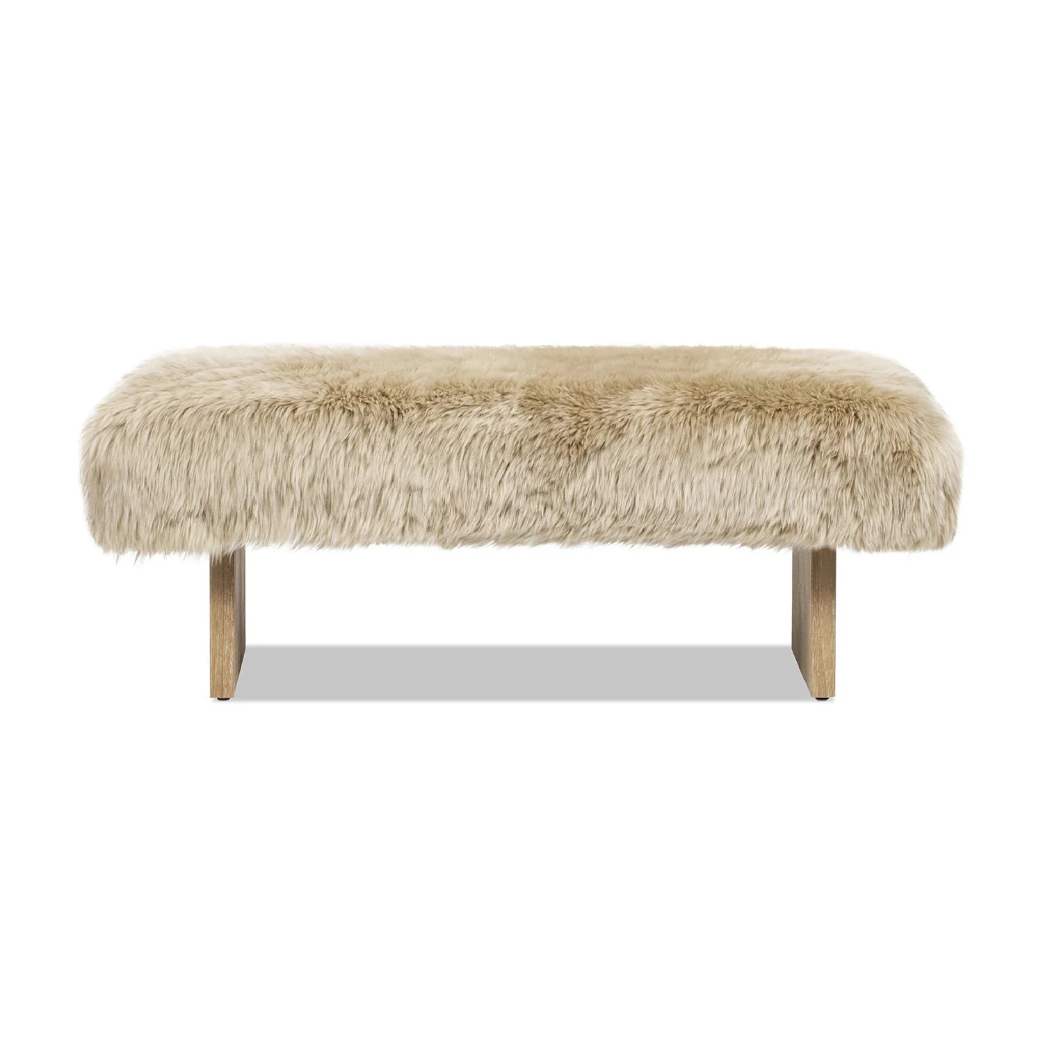Luxury Sheepskin Bench European Style for Villa