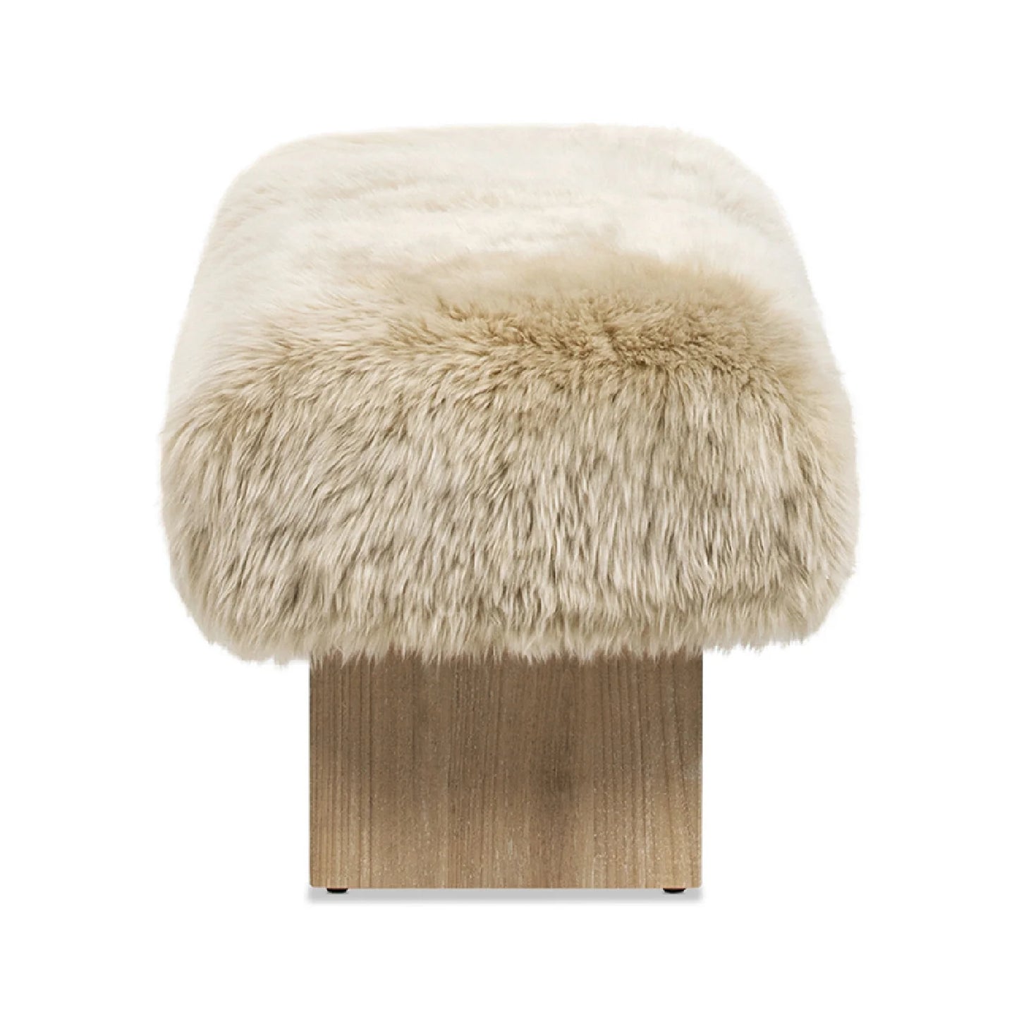 Luxury Sheepskin Bench European Style for Villa