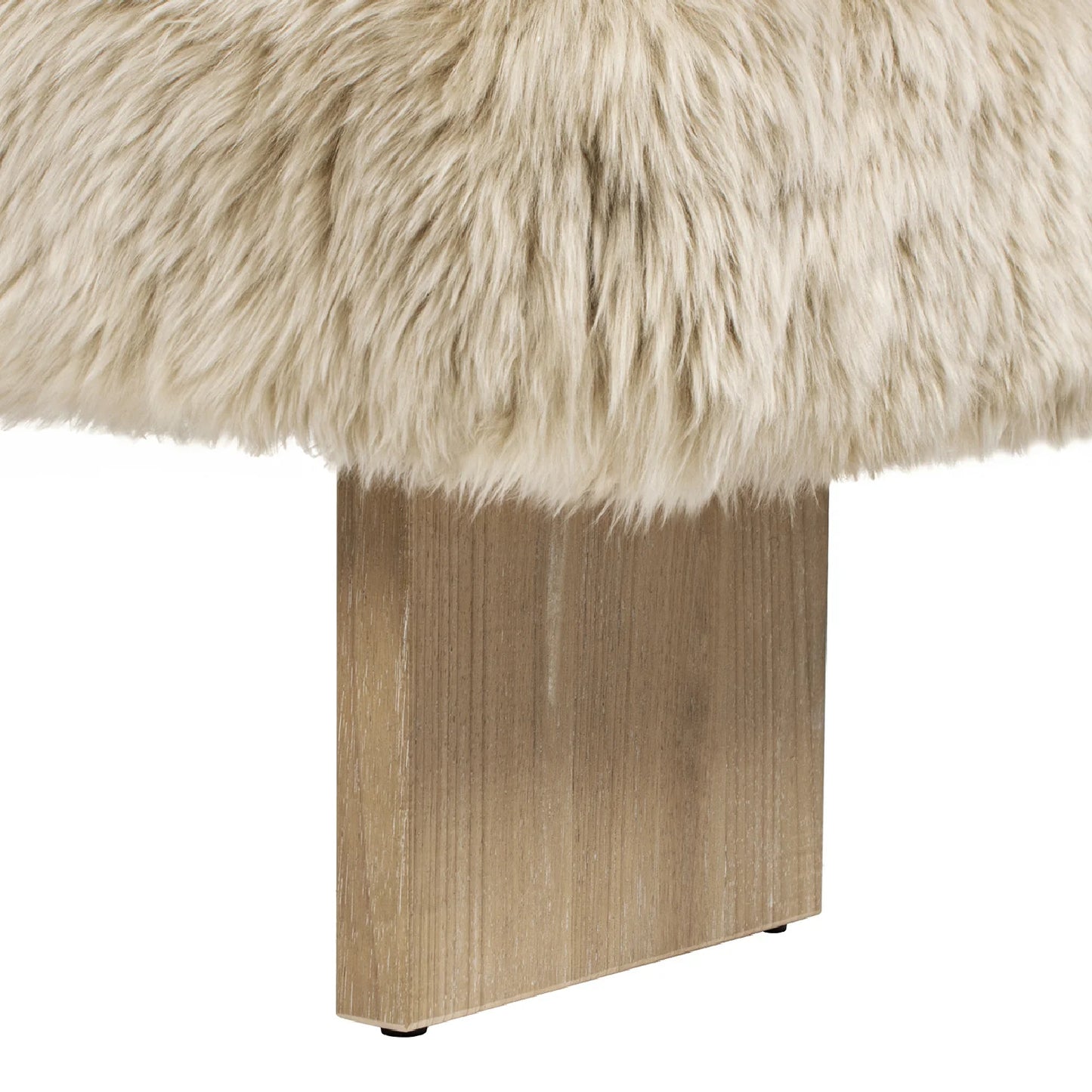 Luxury Sheepskin Bench European Style for Villa