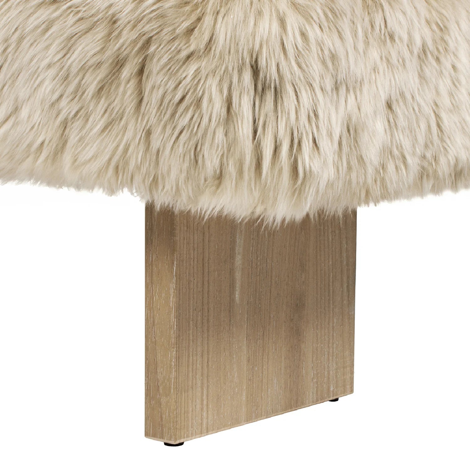 Luxury Sheepskin Bench European Style for Villa