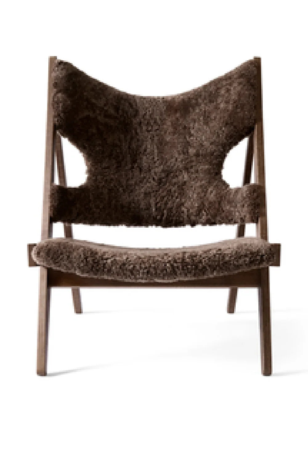 Luxury Sheepskin Knitting Lounge Chair Modern Italian Style for Villa