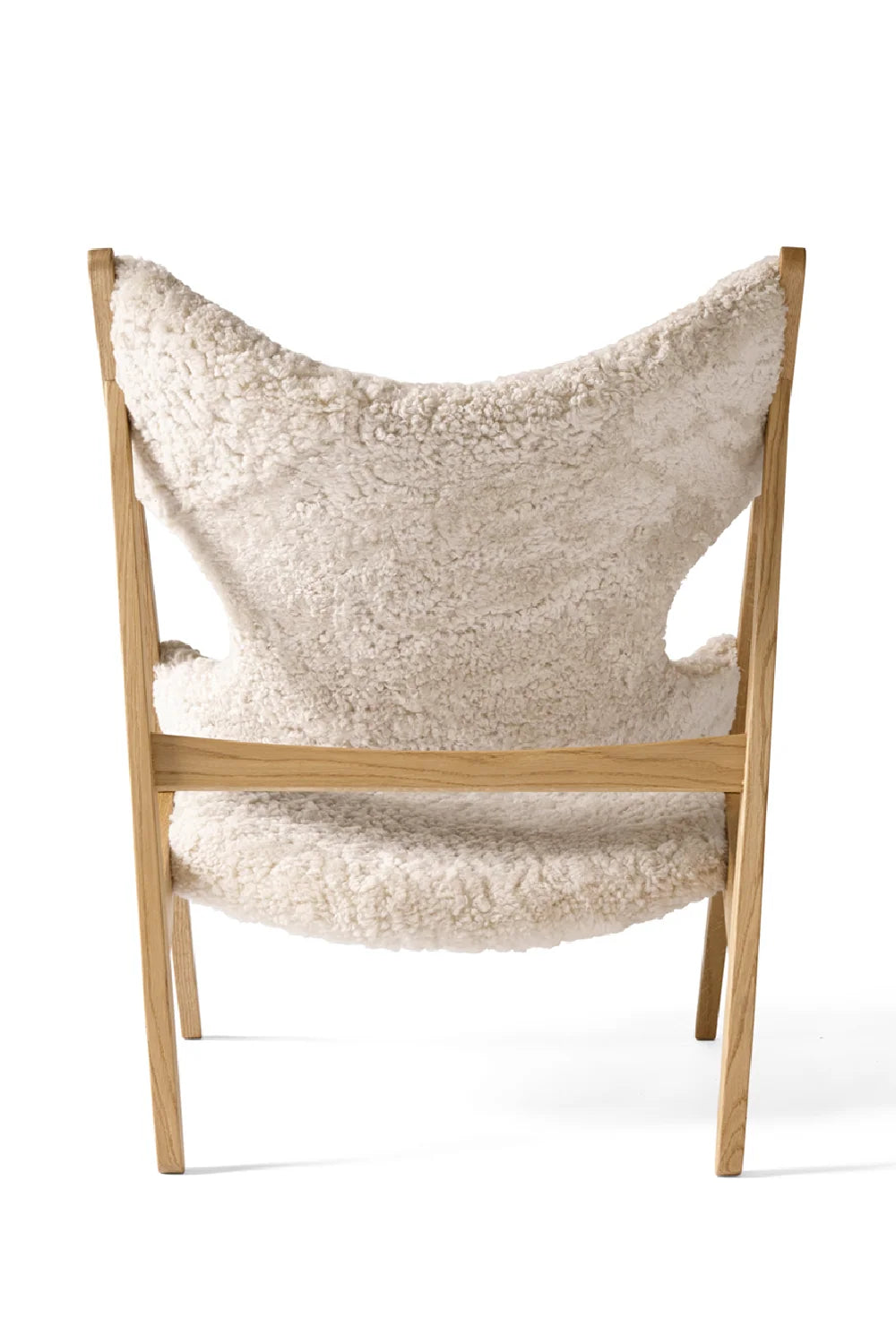 Luxury Sheepskin Knitting Lounge Chair Modern Italian Style for Villa